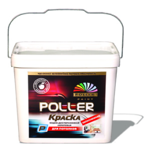 Краска латексная для обоев и стен влагостойкая 3 БАЗА А POLLER глубоко-матовая 4,5 л