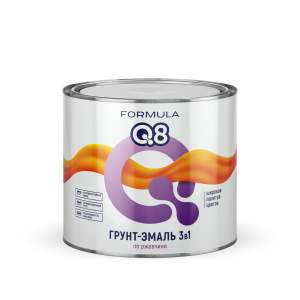 Грунт-эмаль по ржавчине ФОРМУЛА Q8 белая 1,8 кг