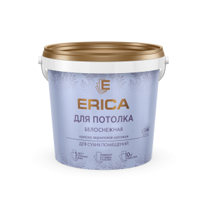Краска акриловая для потолка ERICA 4,5 кг