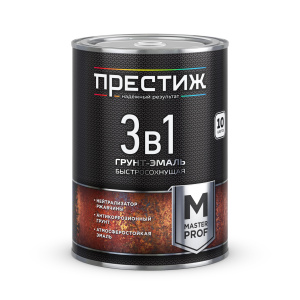Грунт-эмаль по ржавчине ПРЕСТИЖ чёрная 0,9 кг