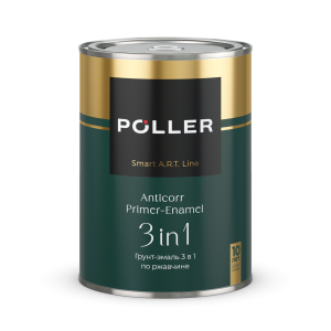 Грунт-эмаль по ржавчине POLLER RAL 6029 мятно-зелёный 2,0 л
